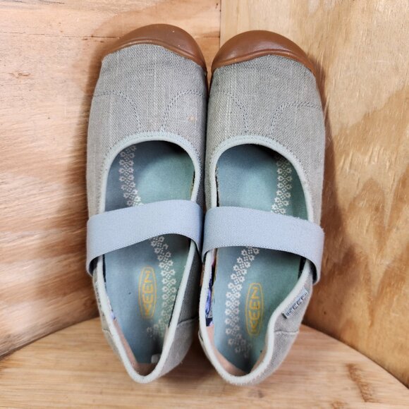 Keen Womens Sienna Mary Jane Canvas Flat Shoes - Picture 8 of 11